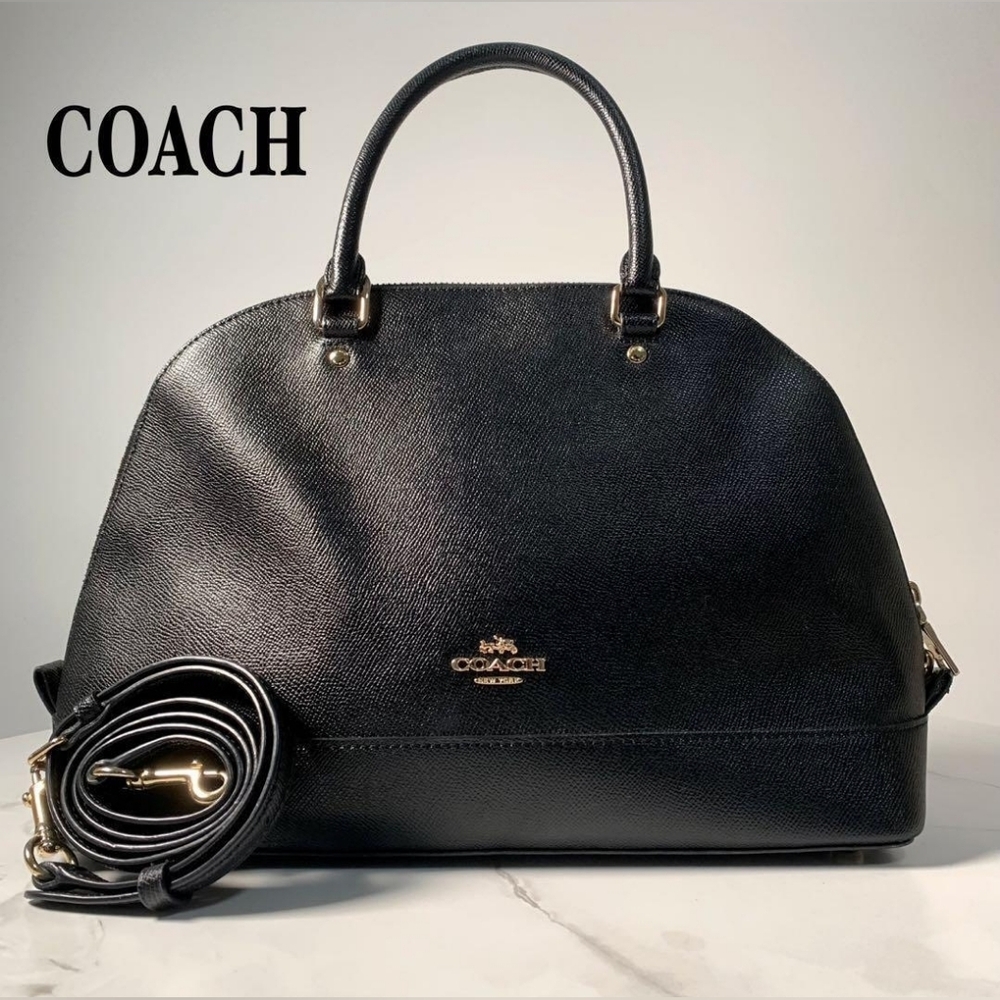 COACH Designer Sierra Satchel  Handbag Shoulder Bag Black Crossbody purse